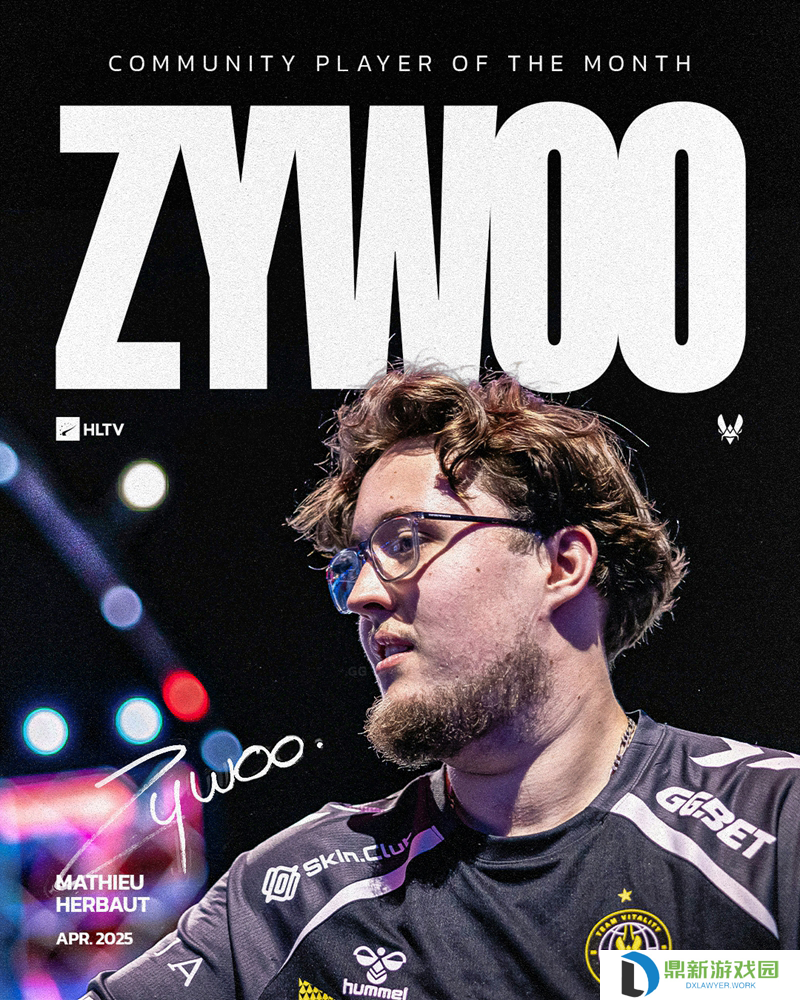 社区投票：ZywOo当选HLTV四月代表选手